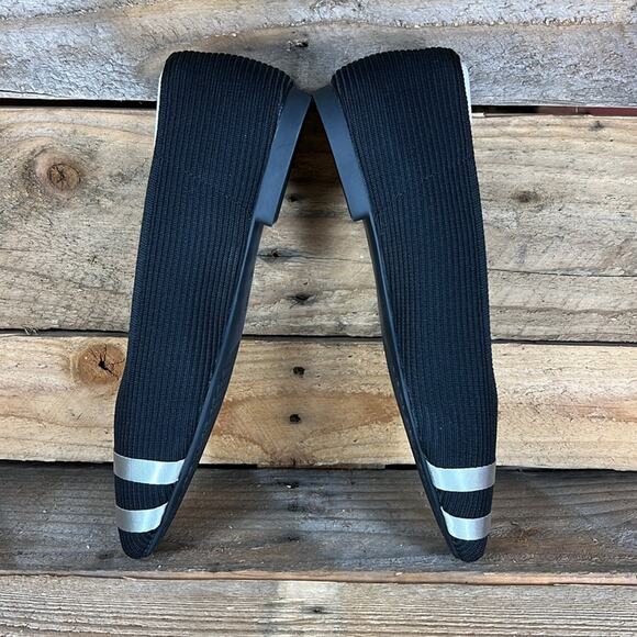 Vivaia Women's Square Toe Flats with removable Bows - Black Webbing - 41 - New - Picture 7 of 10